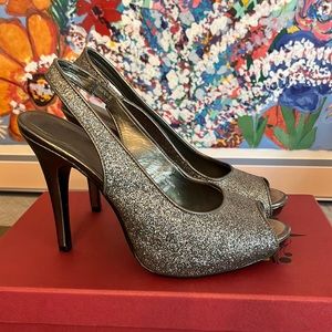 Lulu Townsend Platform Glitter Stilettos